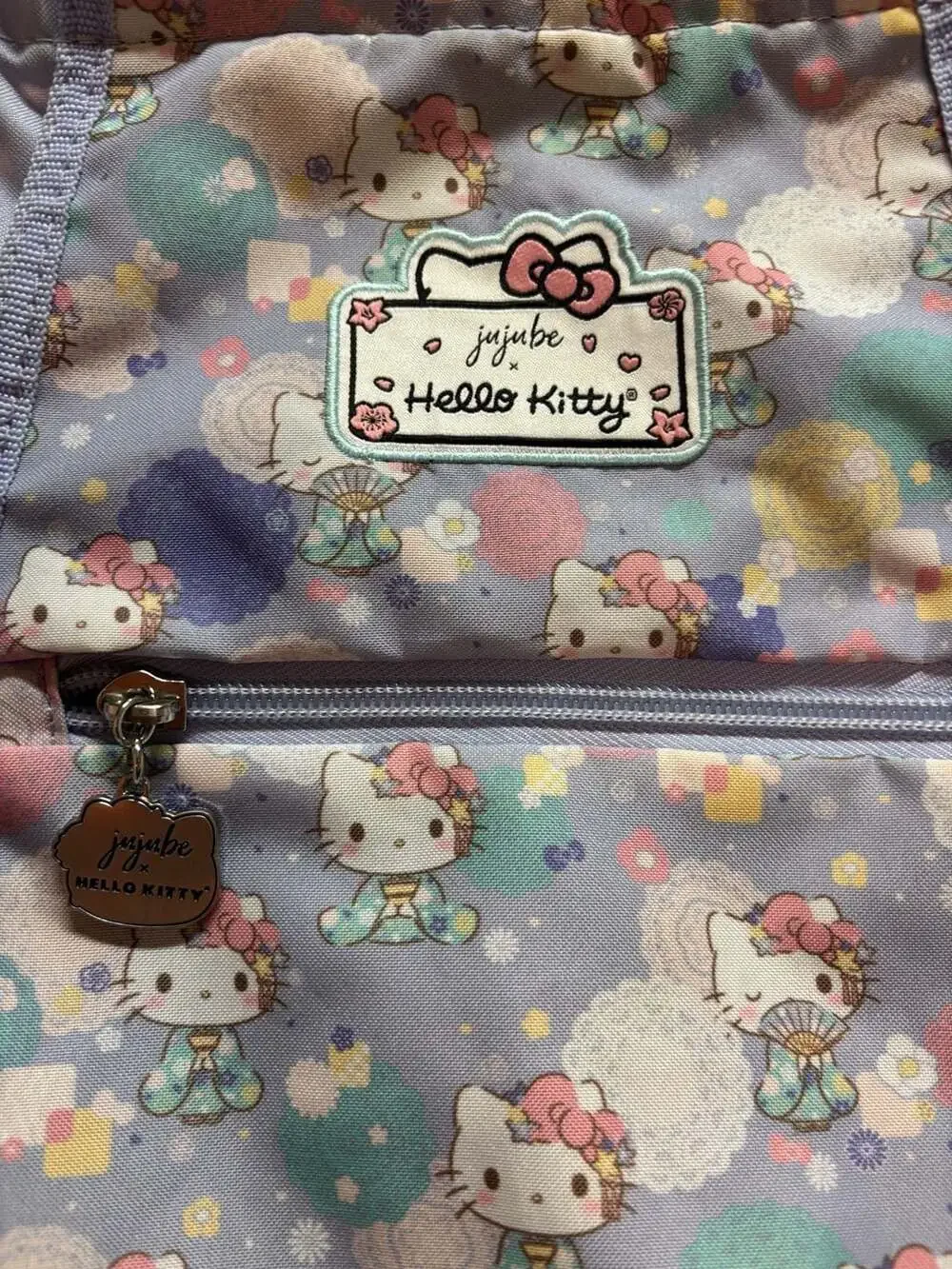 Ju-Ju-Be x Hello Kitty Kimono Print Grab and Go Drawstring Backpack